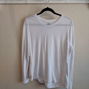 Fitted long sleeve white top